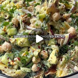 Crispy Crunchy Smashed Potato Salad