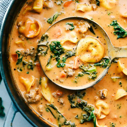 Creamy Sausage Tortellini Soup