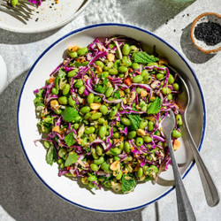 Garlicky Sesame Edamame Salad