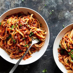 Vegan Bolognese With Mushrooms and Walnuts (danger Marmite!)