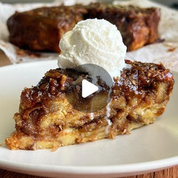 Toasted Coconut Pecan Bread Pudding