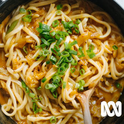 One-pot Udon Noodles With Kimchi And Cheese