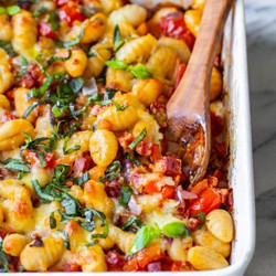 Chorizo &amp; Red Pepper Baked Gnocchi
