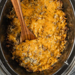 Crock Pot Hamburger Hashbrown Casserole Recipe