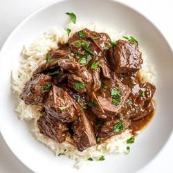Delicious Beef Stew And Rice
