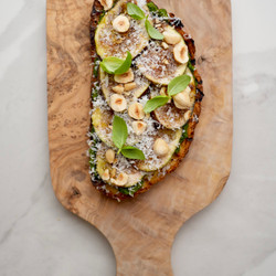Figs, Pesto, Hazelnuts And Grana Padano Bruschetta