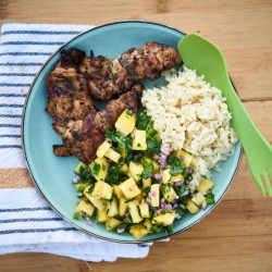 Grilled Chicken Thighs With Pineapple Salsa