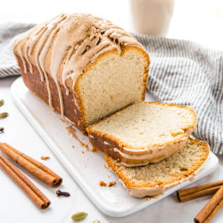 Chai Spice Pound Cake With Cinnamon Glaze