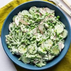 Creamy Cucumber Pea Salad