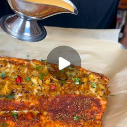 Crab And Shrimp Seafood Rice Stuffed Salmon