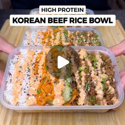 High Protein Korean Beef Rice Bowls