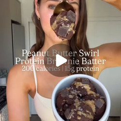 Peanut Butter Swirl Brownie Batter