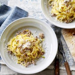 Sausage Ragù With Tagliatelle