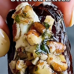 Whipped Herbed Feta Stuffed Dates