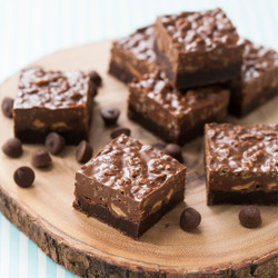 Rice Krispie &amp; Peanut Butter Cup Brownies