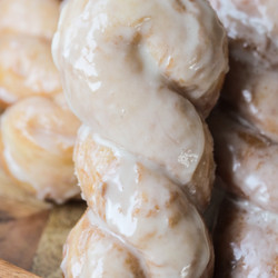 Sourdough Maple Glaze Twist Donuts