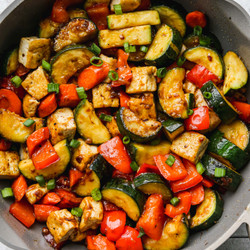 Zucchini Stir Fry With Tofu (vegan)