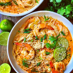 Thai Red Curry Shrimp Soup
