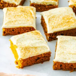 Pumpkin Bars With Cream Cheese Frosting