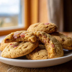 Brown Sugar Rhubarb Cookies