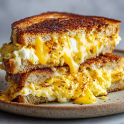 Scrambled Egg Grilled Cheese Sandwich