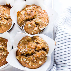 Fluffy Sourdough Banana Muffins