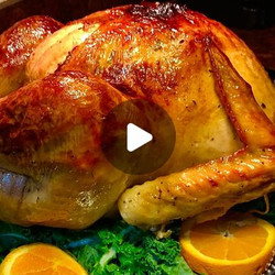 Compound Butter Roasted Turkey With Cheesecloth Basting