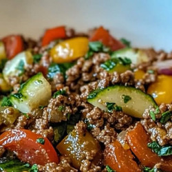 Mediterranean Ground Beef Stir Fry