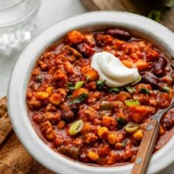 Slow Cooker Sweet Potato Turkey Chili