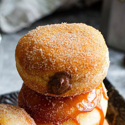 Homemade Donuts With Hazelnut Chocolate Cream