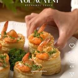 Shrimp Vol Au Vent With Bechamel Sauce