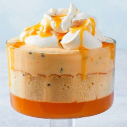 Passionfruit Custard Trifle dessert
