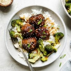 Soy-glazed Ginger Turkey Meatballs