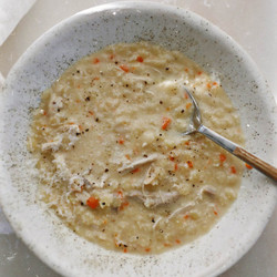 Creamy Lemon Chicken Noodle Soup