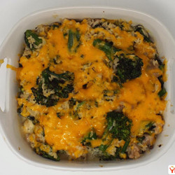 Cheesy Chicken, Broccolini, And Brown Rice Casserole
