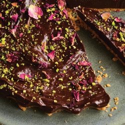 Dark Chocolate And Dried Lime Tart
