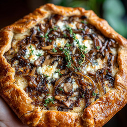 Mushroom Galette with Gorgonzola &amp; Caramelized Onions