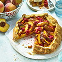 Peach Melba Galette Recipe