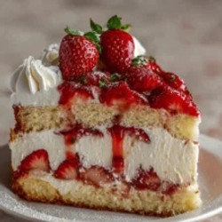 Strawberries And Cream Cake: Indulgent Dream Layer Cheesecake