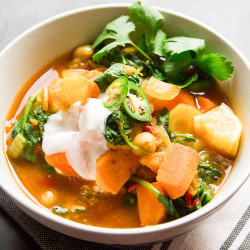 Sweet Potato And Chickpea Stew With Ras El Hanout