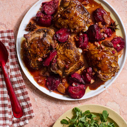 Crispy Chicken, Plums And Star Anise