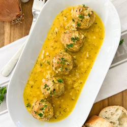 White Bean "meatballs" In Onion Sauce