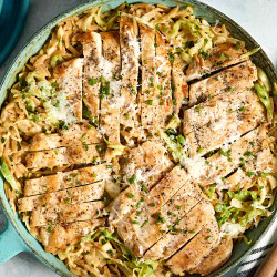 High-protein Lemon Chicken Orzo With Cabbage
