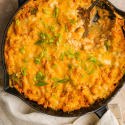 High Protein Buffalo Chicken Mac And Cheese