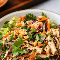 Thai Chicken Salad With Peanut Dressing