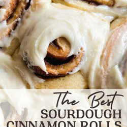 No-knead Sourdough Cinnamon Rolls