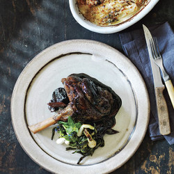 Fig And Red Wine–braised Lamb Shanks