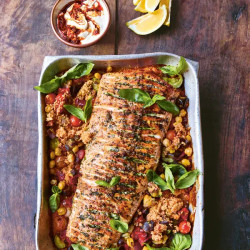 Golden Hasselback Salmon