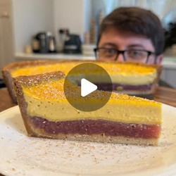 Rhubarb Jam &amp; Thick-set Custard Tart