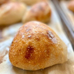 Easy Sourdough Ciabatta Rolls